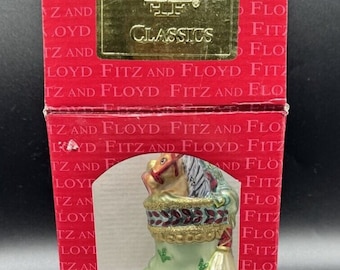 Fitz and Floyd Glass Ornament Greg Stocking Horse Presents Gifts In Box! S92