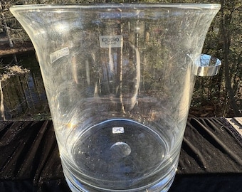 Crate & Barrel By Krosno Poland Large Heavy Kenzie Wine Cooler 590649 New!