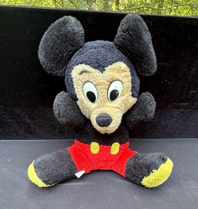 Vintage 1950’s Walt Disney Productions Mickey Mouse Plush Stuffed RARE image 1
