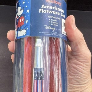 Nuevo juego de cubiertos Disney Store Mickey Mouse Americana de 12 piezas - DS4 imagen 7