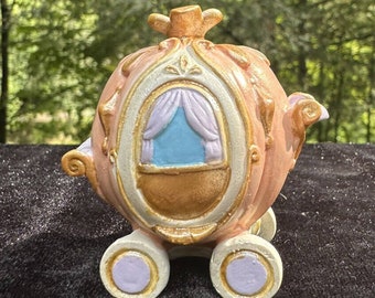 Nieuwe Hallmark Merry Miniatures Assepoester Collectie 1994 Koets Pompoen Gouden Sticker
