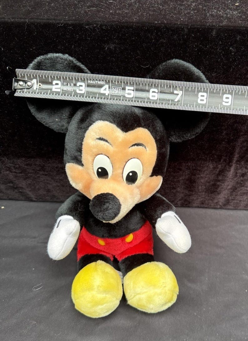 Peluche vintage Mickey Mouse en peluche poupée Walt Disney World Disneyland image 4