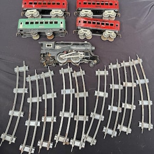 VTG AMERICAN FLYER Blue Streak O Gauge Locomotion Tender & Cars Track -Untested
