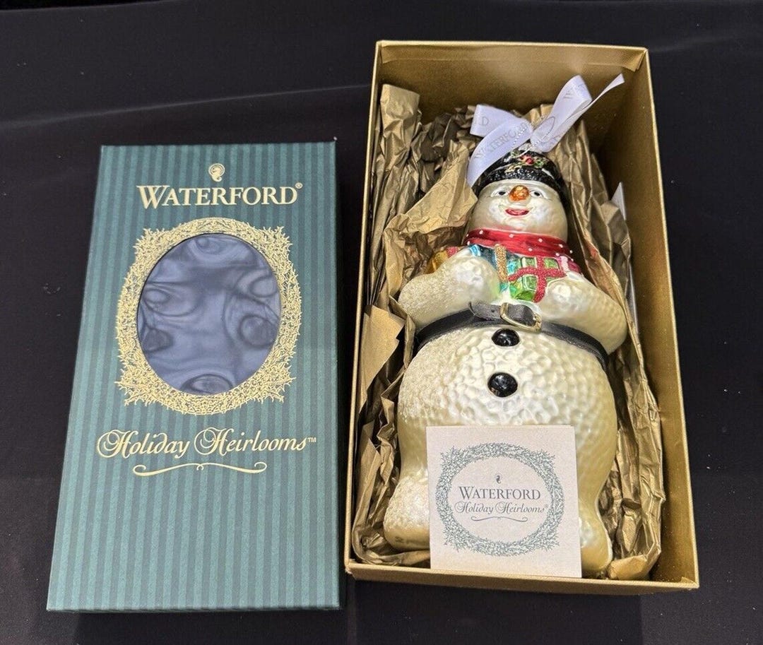 Waterford Holiday Heirloom 1999 Collector's Snowman Ornament Limited ...