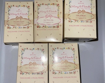 VTG Mary & Friends By Mary Hamilton 1989 Lot of 5 Hallmark Collectibles BB Mint