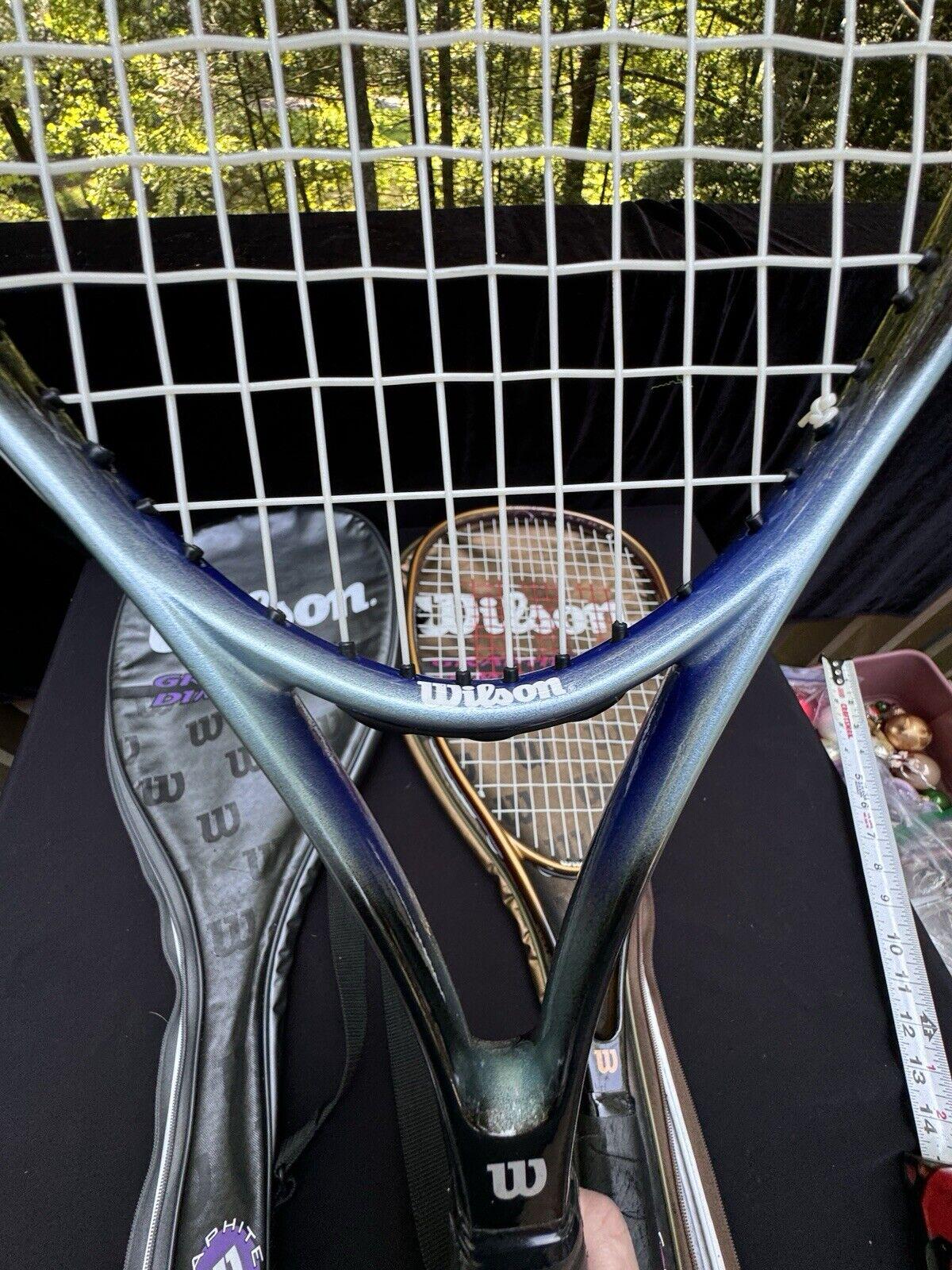 Raquette De Tennis Wilson Matrice Graphite - Taille 4 1/4 (L2) - Occasion Bon état Avec Housse