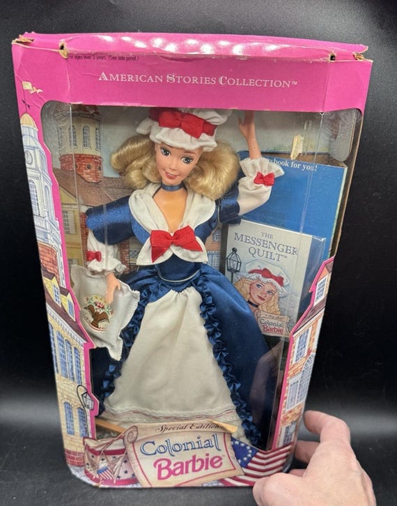 Mattel Colonial Barbie American Stories Doll 1994 Special 12578 NRFB Box  Damage