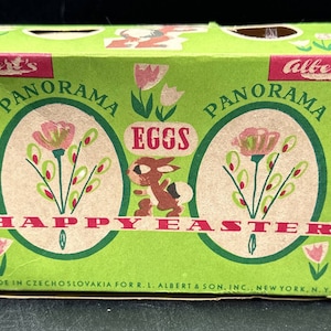 Rare Albert Panorama Easter Egg R. Albert & Son NY Original Vintage Box 5M