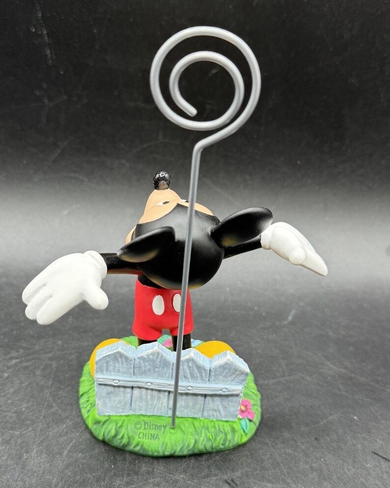 Excellent Mickey Mouse New Vintage Disney Mickey Mouse Wire Picture/recipe Holder Resin ...