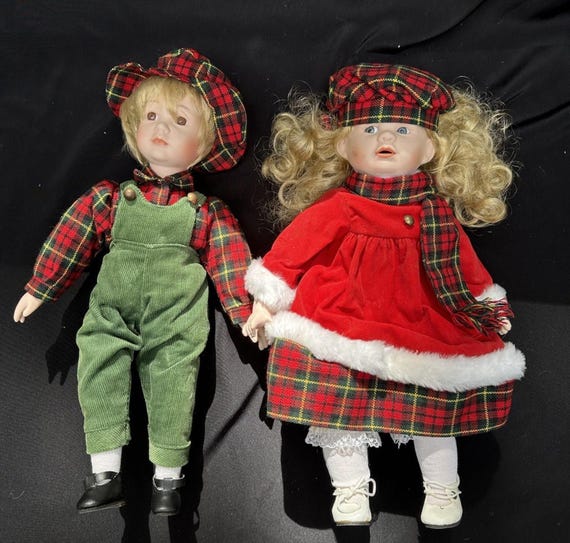 Christmas Porcelain Dolls the Heritage Collection 1990 Christmas