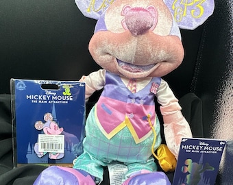 Disney Parks Main Attraction Mickey 16-Inch Plush & Pin Set It's a Small World
