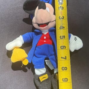 Vtg 1999 Disney Mickey Mouse As PAUL REVERE Americana America 9" pluche figuur afbeelding 5