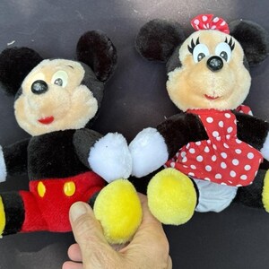 Vintage 1980-tals Musse Pigg och Mimmi Pigg plysch från Walt Disney Co. Fin! bild 2