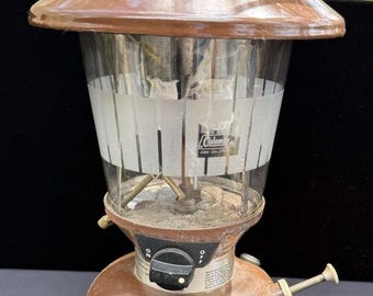 Stara lampa kempingowa typu survival Coleman 275 Big Hat Brown 11 1973 Ładna!