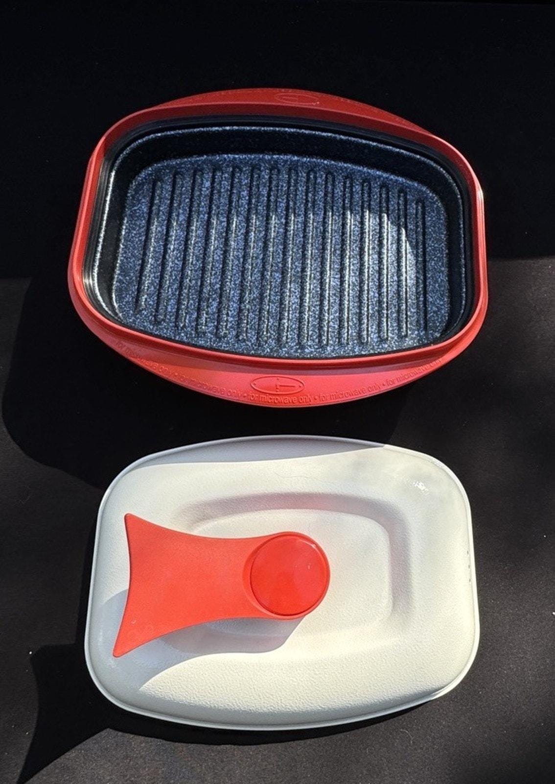 Vtg 1970's Range Mate Rectangular Nonstick Microwave Grill Pan