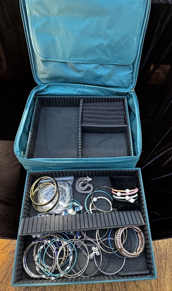 The Jewel Kit Duo Joy Mangano With Jewelry Travel Organizer Zip Case Loaded Etsy