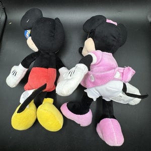 Vtg Disney Mickey Mouse Minnie Mouse Plush Toy Disney Junior Set New NWT! image 4