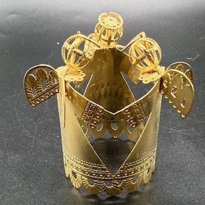 Vtg Hallmark Dancing Angels Gold Tree Topper 1992 Christmas Ornament EUC -LO22
