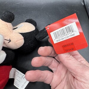 Disney Store Mickey Mouse Vintage Plush Toy Picture Frame New With Tags NWT! image 3