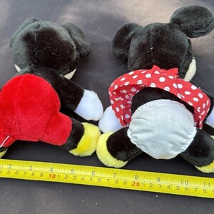 Vintage 1980-tals Musse Pigg och Mimmi Pigg plysch från Walt Disney Co. Fin! bild 5