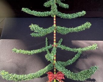 Rare Vtg Krinkles Dept 56 Mini Ornament Folding Christmas Tree Look *Damage*