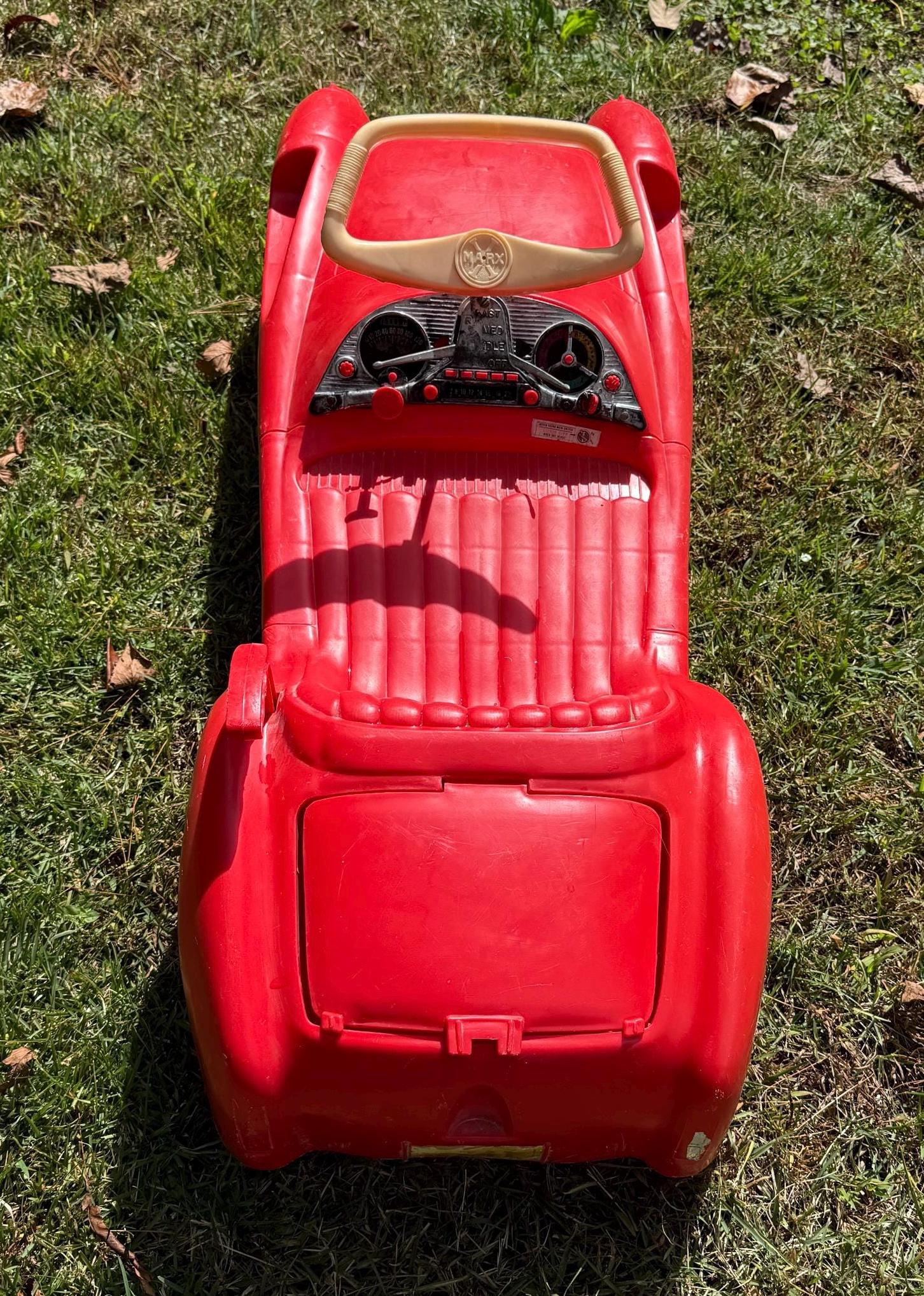 Marx Battery Ride Super Rare Vintage 1960's MARX Ride on Big Plastic Toy Kiddie Car ...