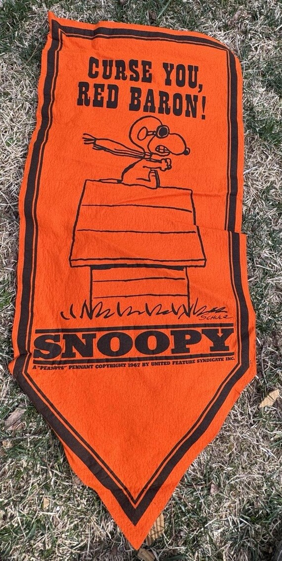 スヌーピー Felt Banner バナー フェルト 70s Peanuts Snoopy エース 