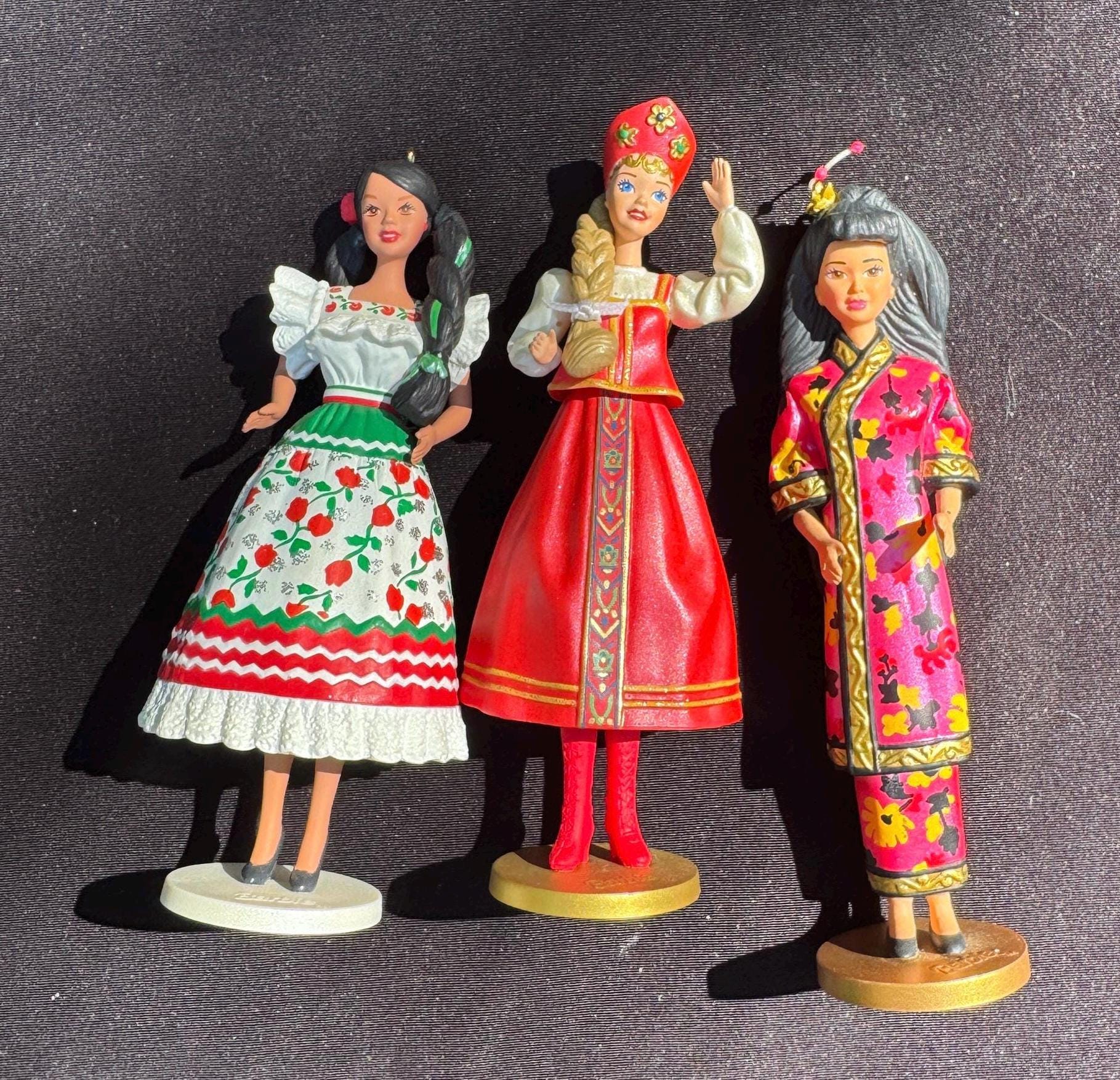 Hallmark Dolls of the World Native Russian Mexican Chinese Barbie