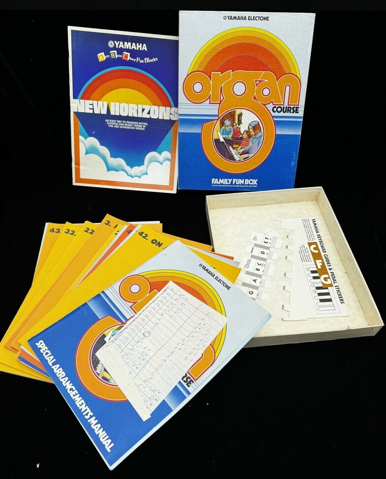 YAMAHA ELECTONE Organ Paino Familie Fun Box Handbuch Anleitung Notenblatt Musik Klavier lernen