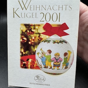 2001 Hutschenreuther Weihnachts Kugel Porcelain Christmas Ornament New In Box