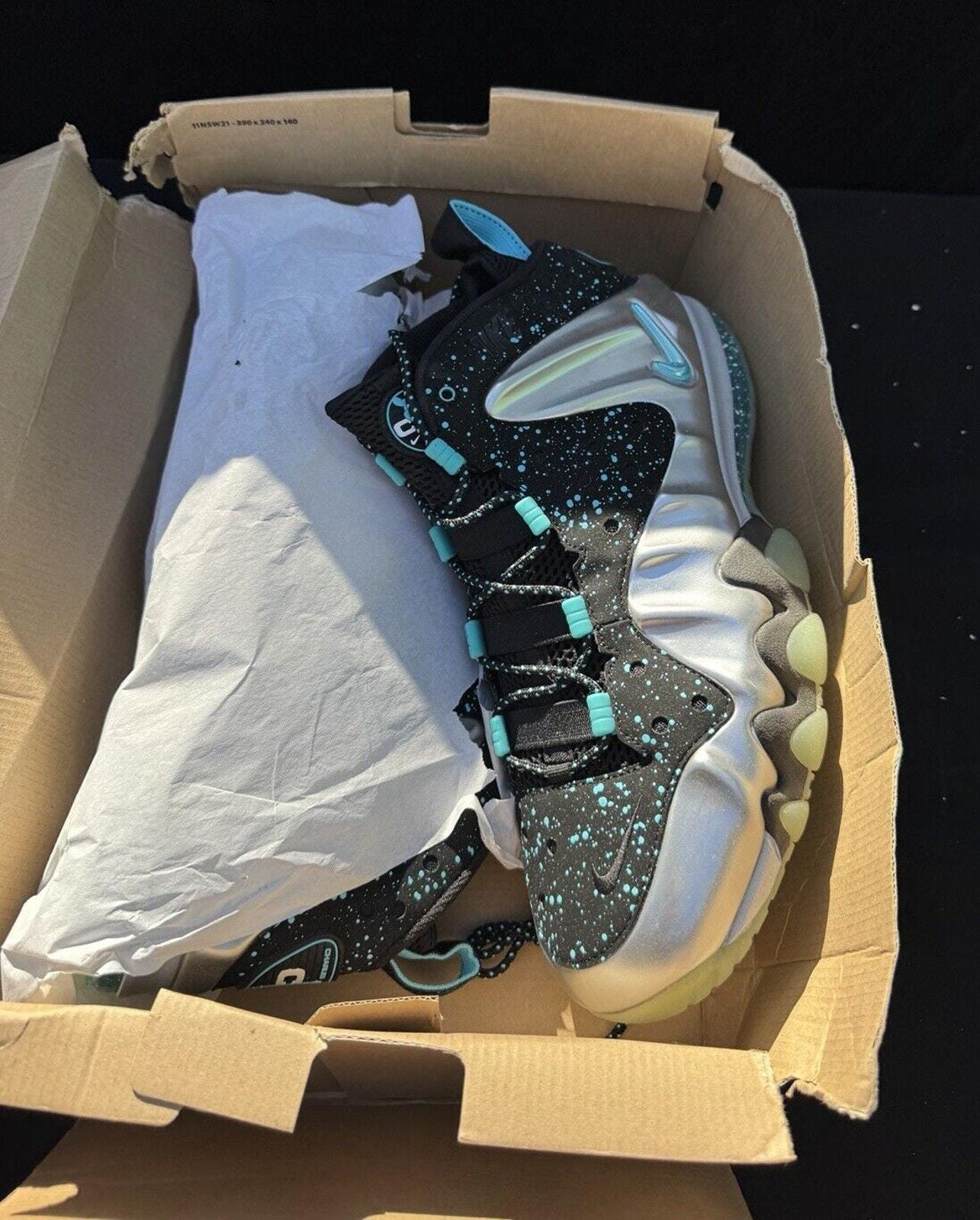 サイズ 12 - Nike Barkley Posite Max Splatter メタリック シルバー 