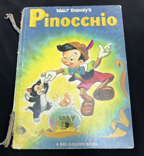Walt Disney Pinocchio A Big Golden Book 1968 Hardcover Jimmy