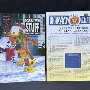 Vintage Garfield Club Stuff Collectors And Big Fat Hairy News Magazines