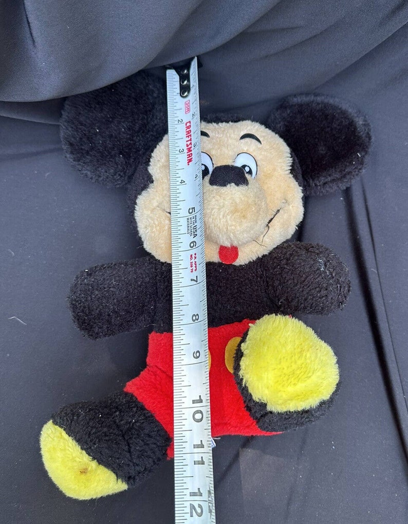 Peluche de Mickey Mouse de Disneyland Walt Disney World, años 50, recuerdo - S21 imagen 9