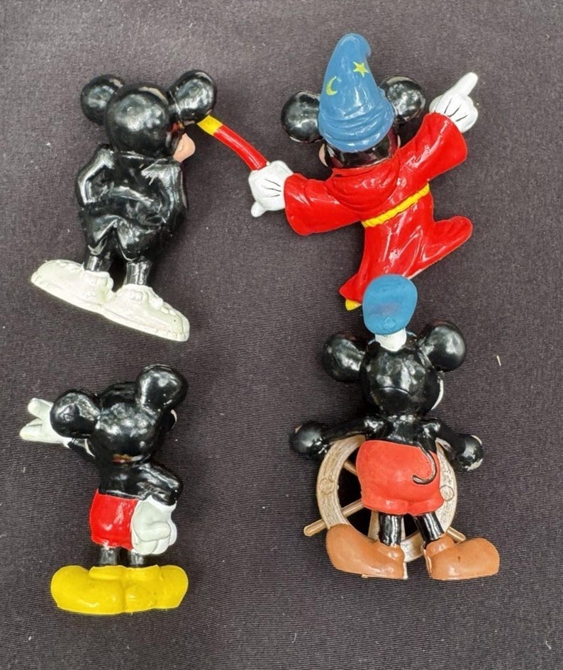 Set de 4 figuras de Mickey Mouse Applause de Sixty Years de Disney, sin caja imagen 5