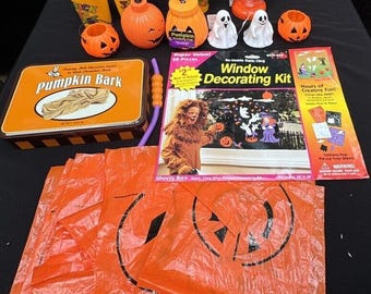 Große Halloween Lot von Kürbis Tassen Geister Zinn Set Dekoration Kit Laterne & mehr!