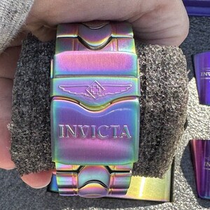 Invicta 26334 Men's Grand Diver Auto Abalone Purple Dial Iridescent Watch Set image 9