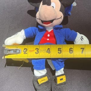 Vtg 1999 Disney Mickey Mouse As PAUL REVERE Americana America 9" pluche figuur afbeelding 6