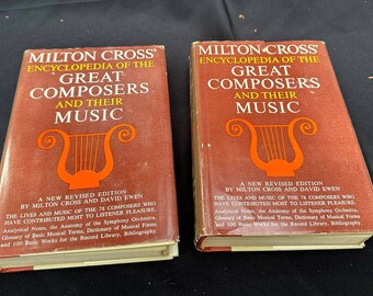 Milton Cross Encyclopedia Great Composers Music Book Set Vol 1 & 2