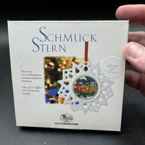 Vintage Hutschenreuther Porcelain Christmas Mistletoe Christmas Ornament NIB! 5D