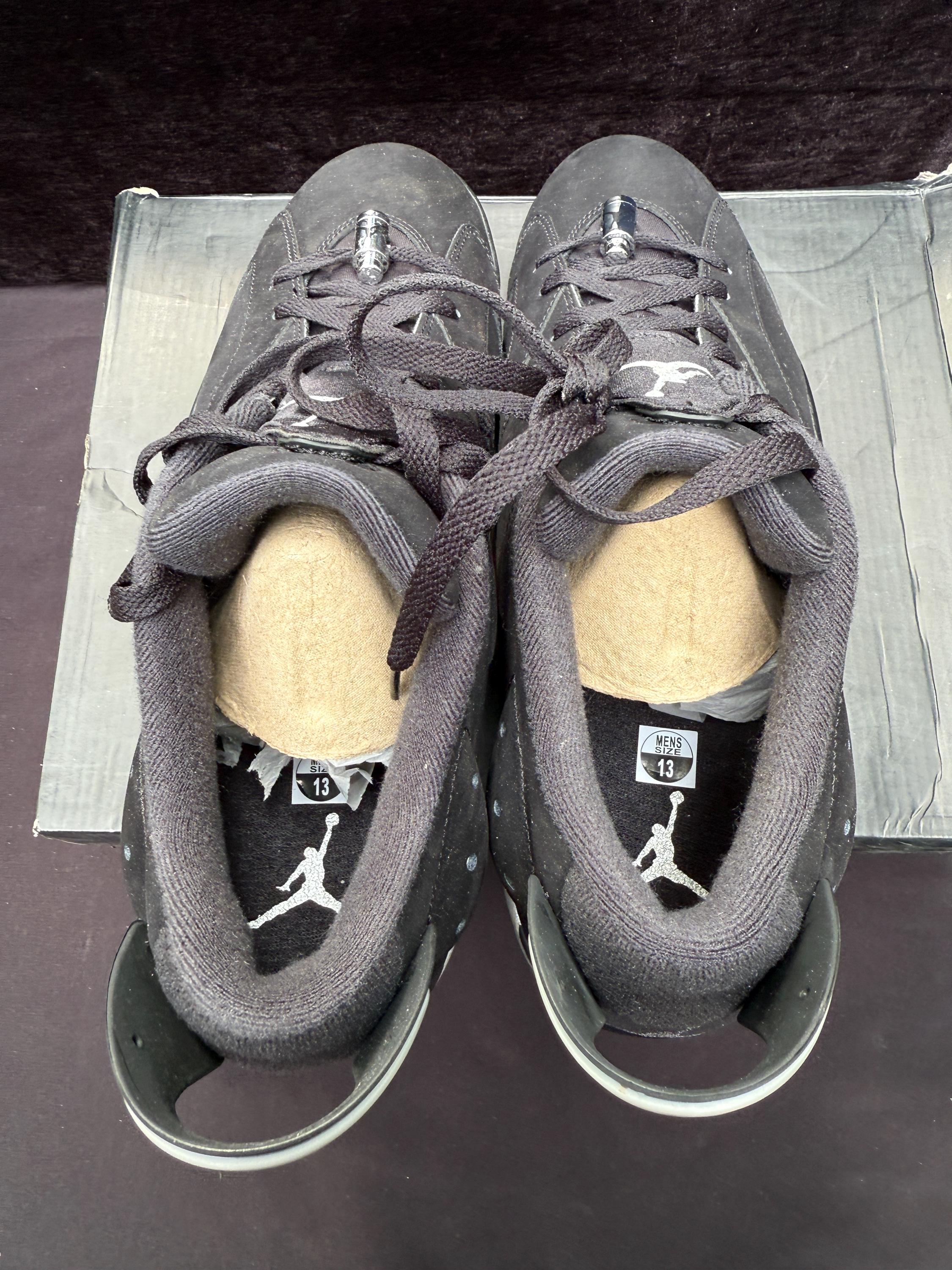 Rare AIR JORDAN VI 6 Low Retro Size 13 White and Black Brand  display picture 1