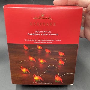 ホールマーク装飾カーディナルマジックライトストリング 10フィート 6時間タイマー付き 新品 -42D