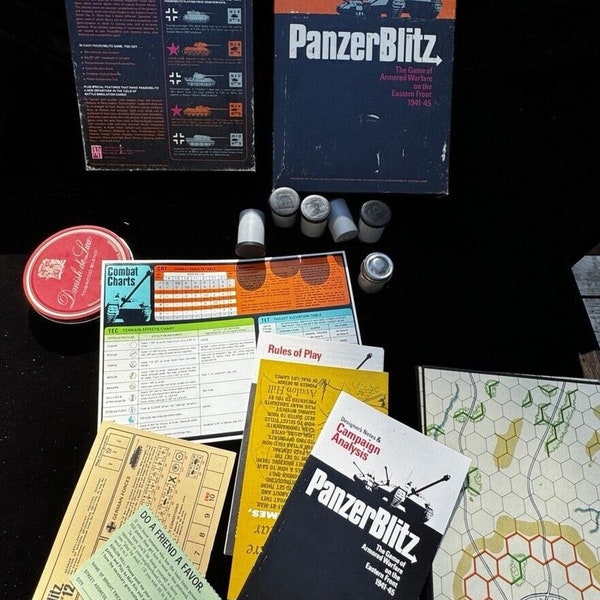 Panzer Blitz 1970 Avalon Hill Bookcase Game Of Armored Warfare 1941-45 Excellent