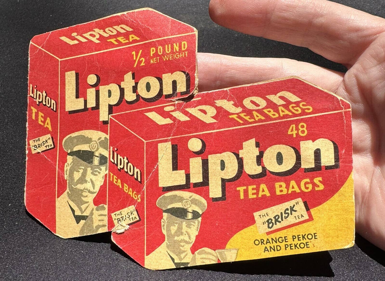 レトロ LIPTON TEA 販促用 キルティング 布製 飾り物 【正規】【正規