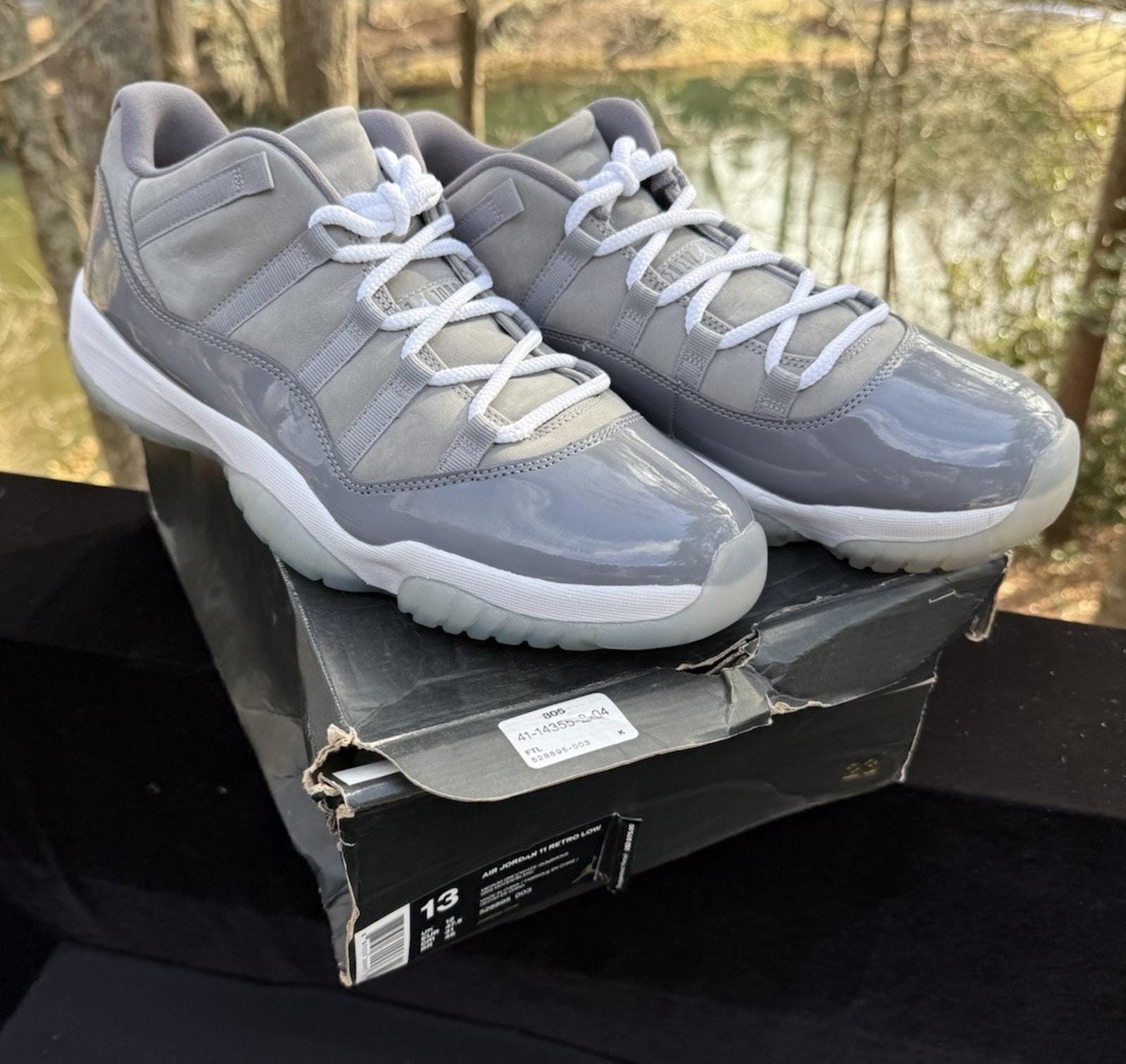 Nike Air Jordan 11 XI Low Cool Grey 528895-003 DS Rare Brand 