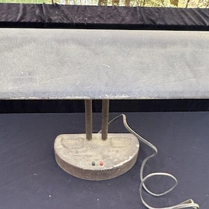 Vintage Fluorescent Bankers Tellers Light Industrial Art Deco Mcm Works!