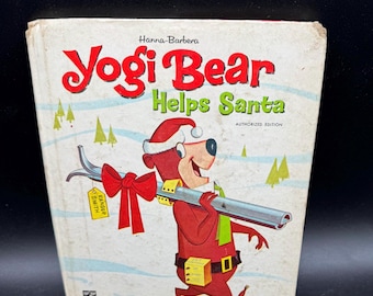 Yogi Bear Christmas Book Yogi Helps Santa by Eileen Daly Whitman 1962 Good Top Tales Branscome -T24