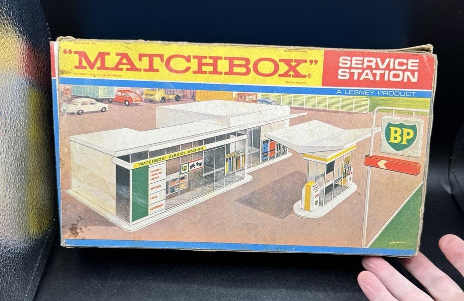 Rare Vintage Matchbox MG-1 BP SERVICE Station Original Box! - Etsy