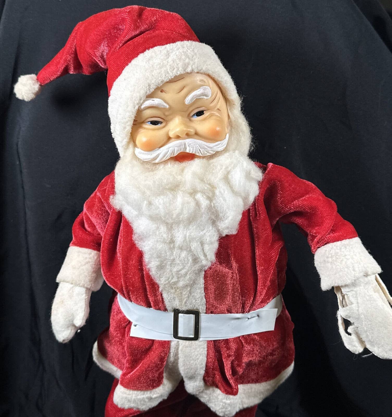 Vintage 18” Santa Claus Doll Red & White Velvet Japan 1950's Vintage 18” Santa Claus Doll Red & White Velvet Japan 1950's