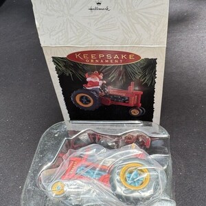 Hallmark Christmas Tree Ornament 1994 Makin’ Tractor Tracks Excellent! -NL
